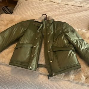 J. Crew Olive Green Puffer Jacket
